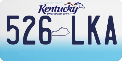 KY license plate 526LKA