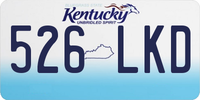 KY license plate 526LKD