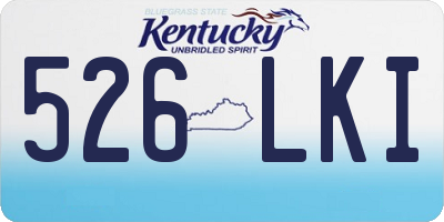 KY license plate 526LKI