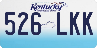 KY license plate 526LKK