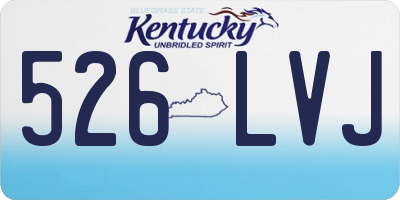 KY license plate 526LVJ