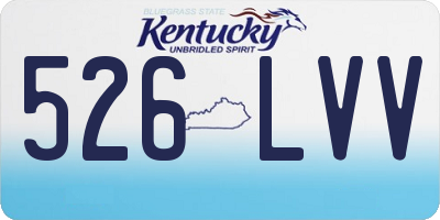 KY license plate 526LVV