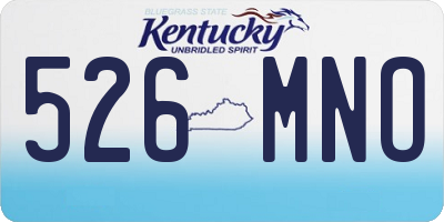 KY license plate 526MNO