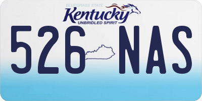 KY license plate 526NAS