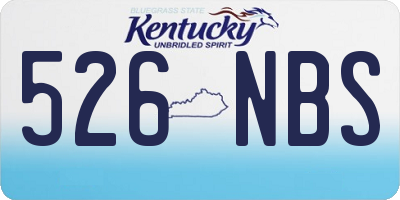KY license plate 526NBS