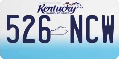 KY license plate 526NCW
