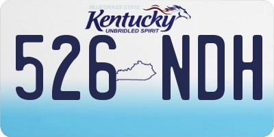 KY license plate 526NDH