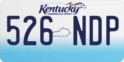 KY license plate 526NDP