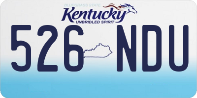 KY license plate 526NDU