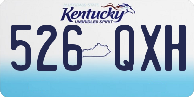 KY license plate 526QXH