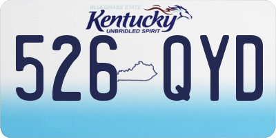 KY license plate 526QYD