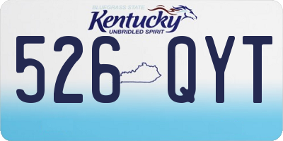KY license plate 526QYT