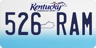 KY license plate 526RAM