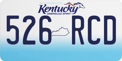 KY license plate 526RCD