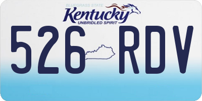 KY license plate 526RDV