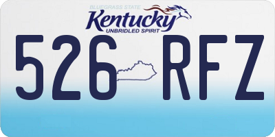 KY license plate 526RFZ