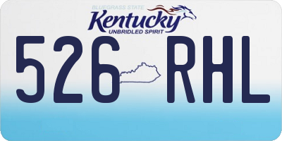KY license plate 526RHL