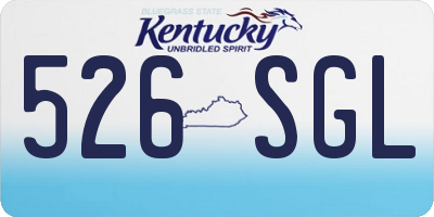 KY license plate 526SGL