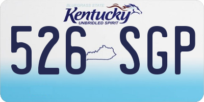 KY license plate 526SGP