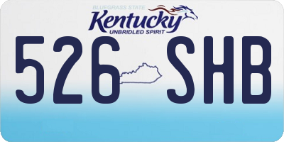 KY license plate 526SHB