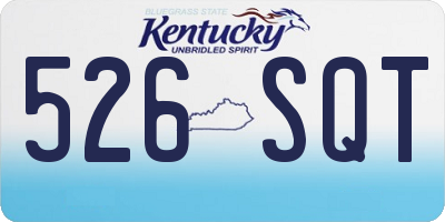 KY license plate 526SQT