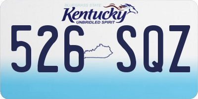 KY license plate 526SQZ