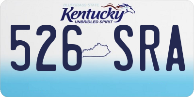 KY license plate 526SRA