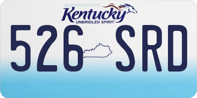 KY license plate 526SRD