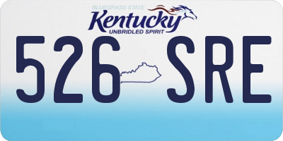 KY license plate 526SRE