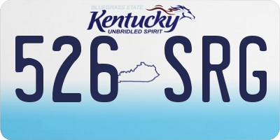 KY license plate 526SRG