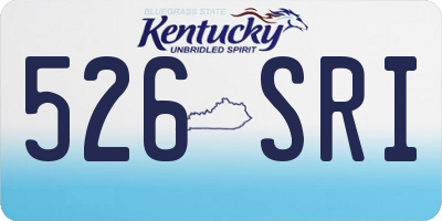 KY license plate 526SRI