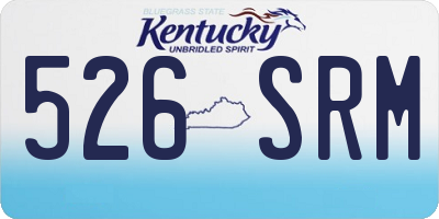 KY license plate 526SRM