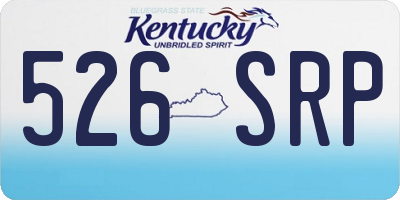 KY license plate 526SRP