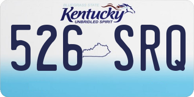 KY license plate 526SRQ