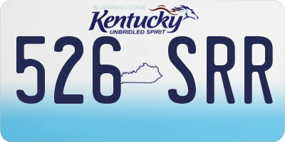 KY license plate 526SRR