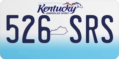KY license plate 526SRS