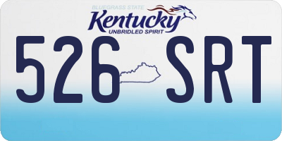 KY license plate 526SRT