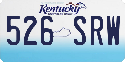 KY license plate 526SRW