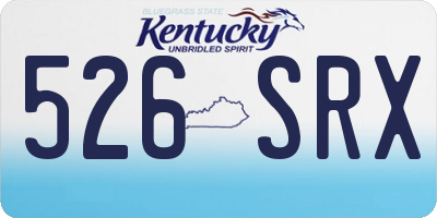 KY license plate 526SRX