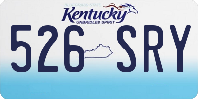 KY license plate 526SRY