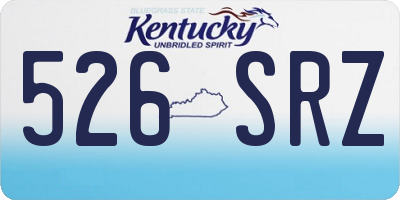 KY license plate 526SRZ