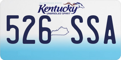 KY license plate 526SSA