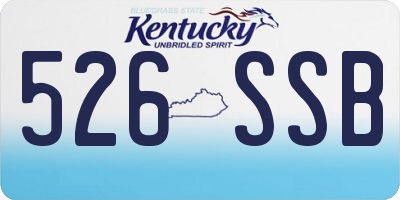 KY license plate 526SSB