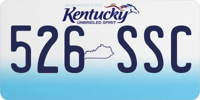 KY license plate 526SSC