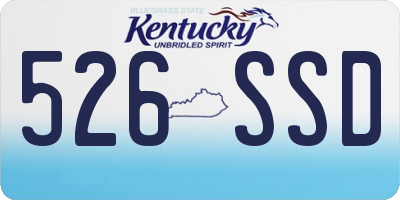 KY license plate 526SSD