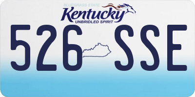 KY license plate 526SSE