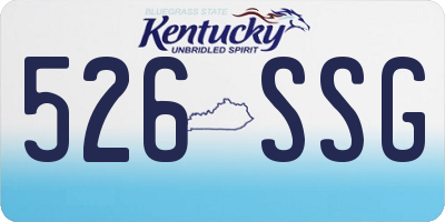 KY license plate 526SSG