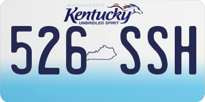KY license plate 526SSH