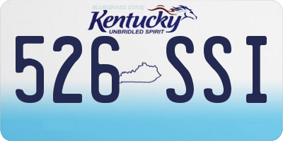 KY license plate 526SSI