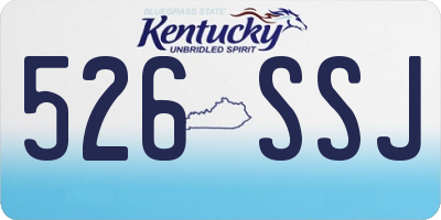 KY license plate 526SSJ